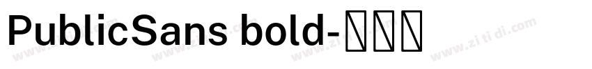 PublicSans bold字体转换